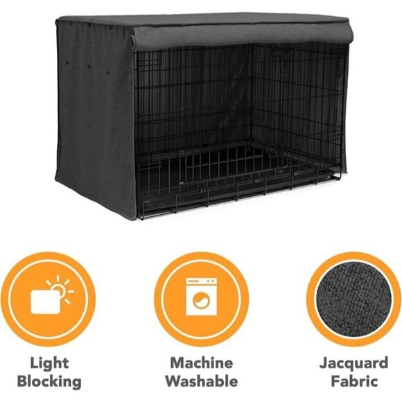 Friends Forever Small Crate Cover for 30in Crates - Grey - Picture 6 of 7